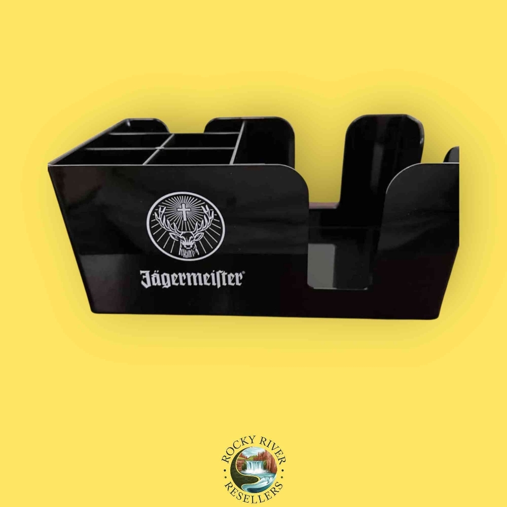 Jägermeister Napkin/Straw Caddy | Jager | White Deer Logo | Plastic | New | RRR